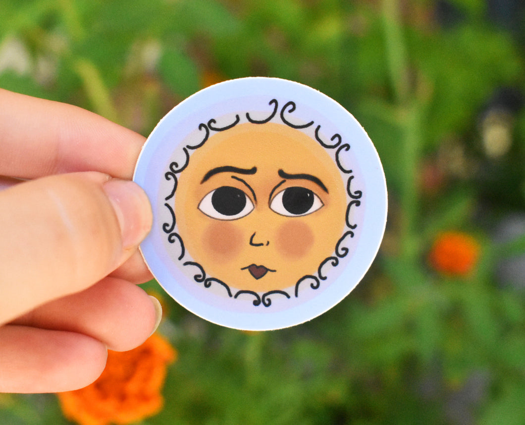 Sad Sun Sticker